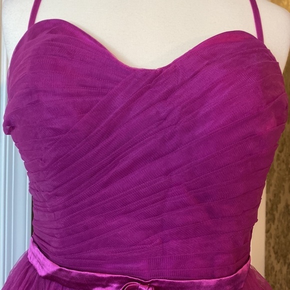 NWOT Raspberry Colored Tulle Dress Size 14 —Perfect Prom Dress - Picture 8 of 9